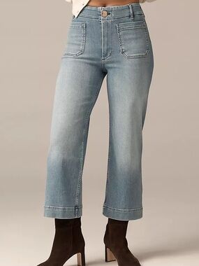 Maeve Light Blue High-Rise Wide-Leg Jeans